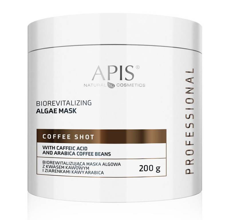 Apis Natural Cosmetics Gesichtsmaske APIS COFFEE SHOT Algenmaske mit Kaffeesäure, Anti - Aging, 200 g von Apis Natural Cosmetics