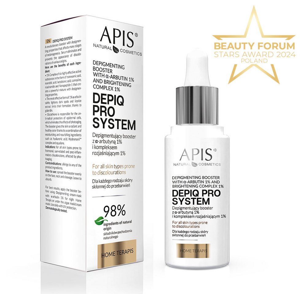 Apis Natural Cosmetics Gesichtspflege APIS DEPIQ PRO SYSTEM, Booster 1 % und Aufhellungskomplex 1 % von Apis Natural Cosmetics