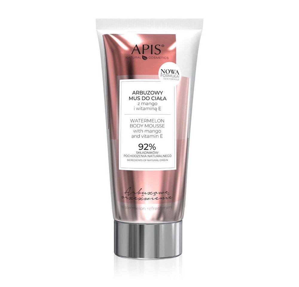 Apis Natural Cosmetics Körperbalsam APIS WATERMELON REFRESHMENT, Wassermelonen-Körpermousse, 200 ml Apis Natural Cosmetics Körperbalsam APIS WATERMELON REFRESHMENT, Wassermelonen-Körpermousse, 200 ml von Apis Natural Cosmetics