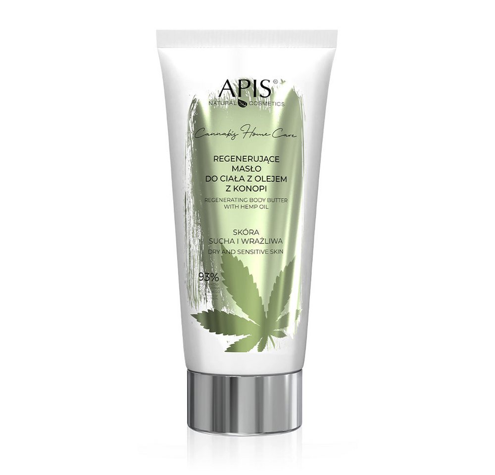 Apis Natural Cosmetics Körperpflegemittel APIS CANNABIS HOME CARE, Regenerierende Körperbutter mit Hanföl, 200ml von Apis Natural Cosmetics