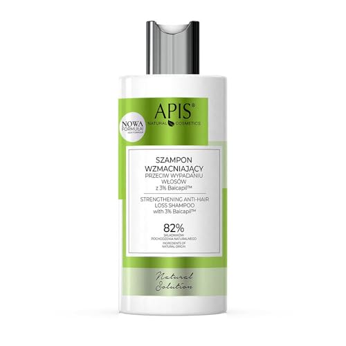 Apis NATURAL SOLUTION Stärkendes Shampoo - 300 ml - mit Baicapil 3%, Keracin und Koffein Gegen Haarausfall für Frauen und Männer von Apis Natural Cosmetics