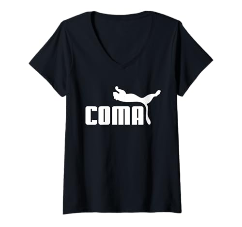 Damen Coma - Persönlicher Flugzeugmodus T-Shirt mit V-Ausschnitt Damen Coma - Persönlicher Flugzeugmodus T-Shirt mit V-Ausschnitt von Apivas