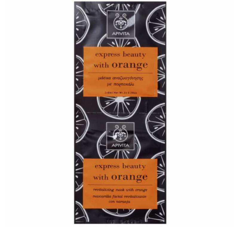 Apivita Gesichtsmaske Revitalizing Mask With Orange 2x8ml von Apivita