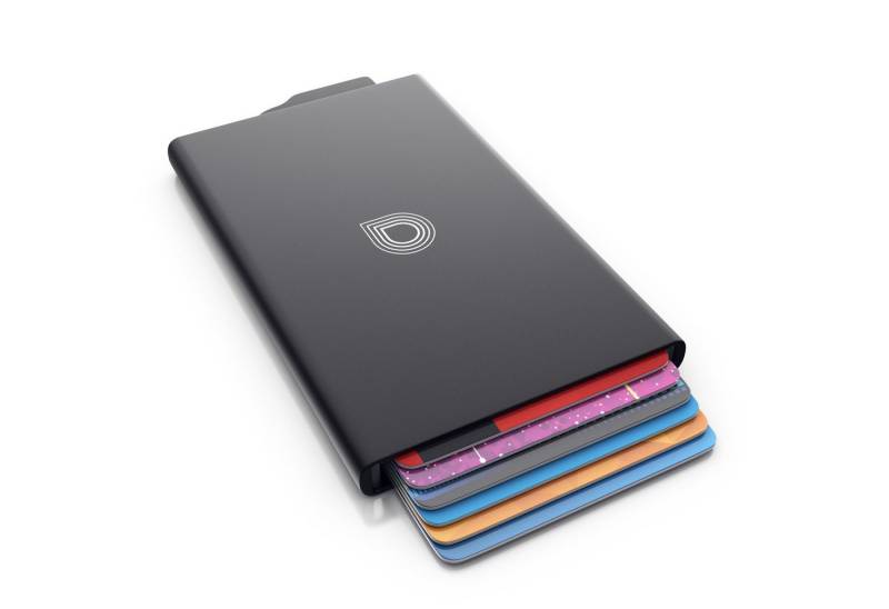 Aplic Kartenetui Kartentresor aus Aluminium, kompakt und stabil, sichere Aufbewahrung, Karten Schutzhülle aus Alu für 6 Karten NFC / RFID Abschirmung Blocker von Aplic