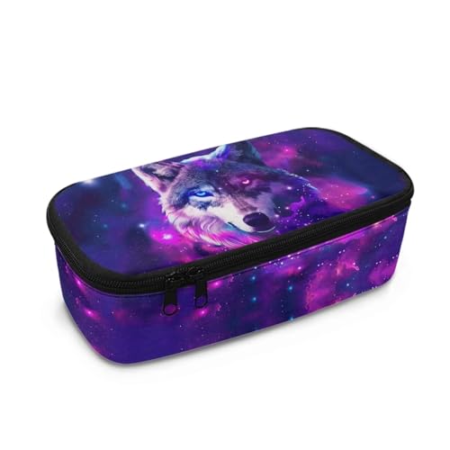 Aplkyhs Federmäppchen, Federmäppchen, Reißverschluss, Schreibwaren-Tasche, Stiftebox für Kinder und Teenager, wolf, Kinderrucksack von Aplkyhs