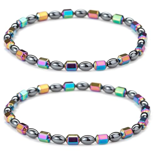 Apocalyptic-K Magnetische Fußkettchen für Frauen, 2er-Pack, 6MM, antistatisch, (Farbe Plating Magnetische Fußkettchen，6MM) von Apocalyptic-K