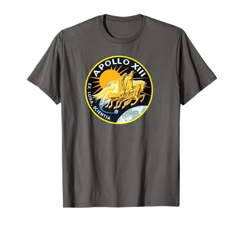 T-Shirt mit Aufnäher „NASA Apollo 13 Mission“ T-Shirt von Apollo 13 Space Shirt