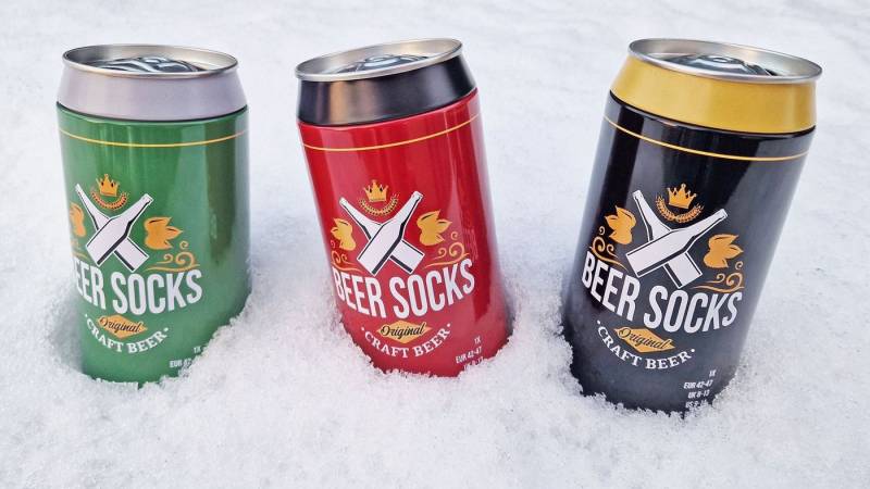 Apollo Socken BIER-SOCKEN IM SIXPACK (6-Paar) verpackt jeweils in einer Getränkedose (6 Paar) von Apollo