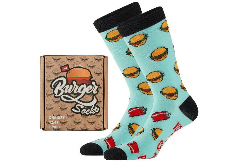 Apollo Socken HAMBURGER (1-Paar) verpackt in einer Hamburger-Schachtel von Apollo