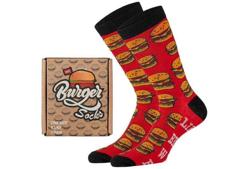 Apollo Socken HAMBURGER (1-Paar) verpackt in einer Hamburger-Schachtel von Apollo