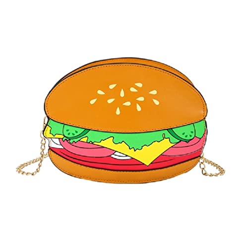 Apooke Cartoon Hamburger Umhängetasche Für Frauen Mädchen Pommes Frites Form Kleine Crossbody Casual Reisetaschen Damen Kette Geldbörsen von Apooke