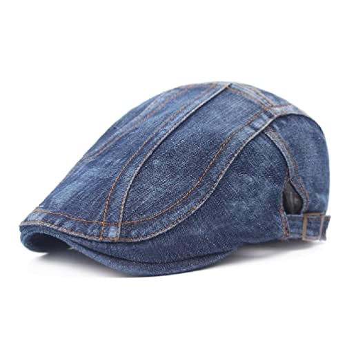 Herren Damen Polyester Baskenmütze Künstler Entenschnabel Hut Casual Genäht Newsboys Cap Unisex Schirmmütze Cowboy Jeans Hüte Barett für Männer Sommer Barett Hüte für Frauen Bulk Barett für Männer von Apooke