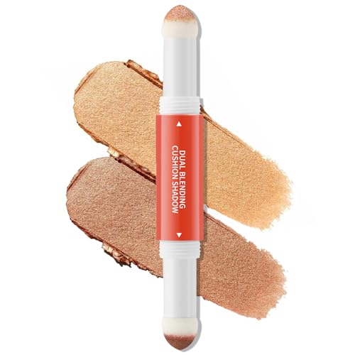 Apooliy 2 in 1 Creme-Lidschatten-Stift,Glitter Brightener Lidschatten-Stift Crayon,Hochpigmentierter Lidschattenstift，Langanhaltender Highlighter Stick von Apooliy