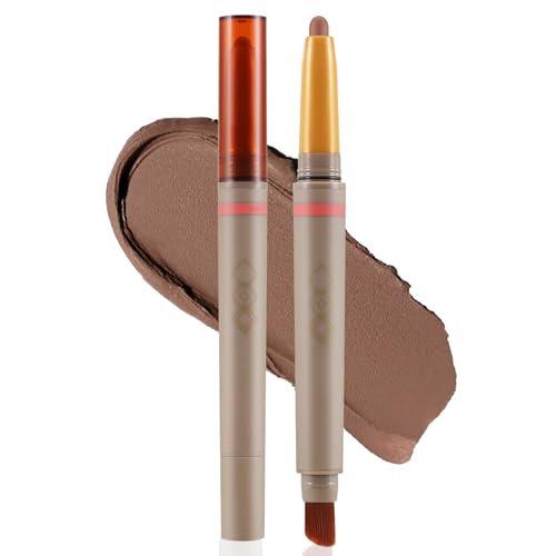 Apooliy 2 in 1 Creme-Lidschatten-Stift,Hochpigmentierte, matte Lidschatten-Aufheller-Stifte,Wasserfester Augen-Makeup-Stift, lang anhaltend Apooliy 2 in 1 Creme-Lidschatten-Stift,Hochpigmentierte, matte Lidschatten-Aufheller-Stifte,Wasserfester Augen-Makeup-Stift, lang anhaltend von Apooliy