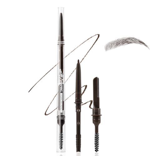 Apooliy 3 in 1 Augenbrauenstift mit Bogenrasierer und Pinsel, wasserfester Brauenstift mit ultrafeiner Spitze, Augenbrauenstift mit nachfüllbarem Ersatz von Apooliy