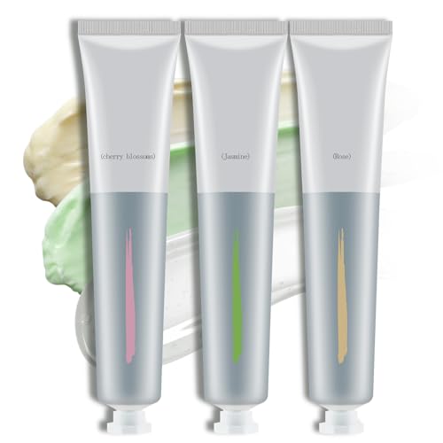 Apooliy 3pcs Hydrating Hand Cream，Hand Lotion für trockene Haut, Reisegröße, Rose Jasmin duftende Handcreme, Wertschätzung Geschenke von Apooliy