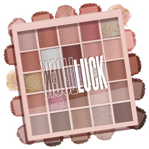 Apooliy Bunte Lidschatten Palette 25 Pigmentierte Matte Schimmer Lidschatten Makeup Palette Glitter Einfach zu bauen Dramatische Glamour Looks von Apooliy