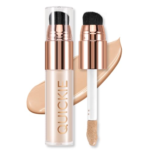 Apooliy Concealer Foundation, Vollständige Deckung Matte Grundierung mit Pinsel, feuchtigkeitsspendende Concealer, wasserfeste langanhaltende flüssige Foundation Aufheller Stick für alle Haut von Apooliy