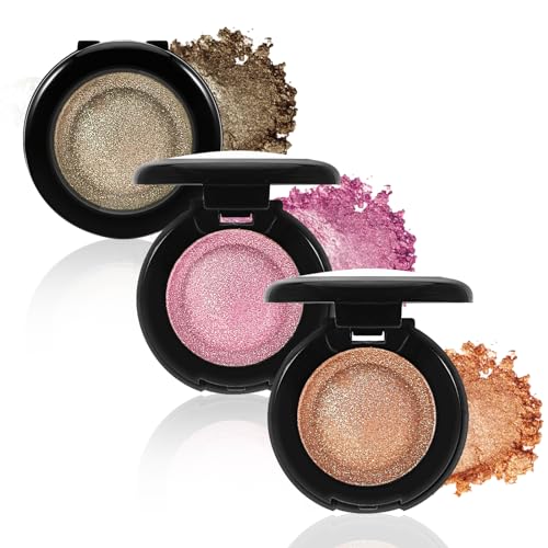 Apooliy Einzelner Glitter-Lidschatten-Puder,Hochpigmentierter Creme-Schimmer-Lidschatten,Wasserfester, lang haftender lila Pressde-Lidschatten Apooliy Einzelner Glitter-Lidschatten-Puder,Hochpigmentierter Creme-Schimmer-Lidschatten,Wasserfester, lang haftender lila Pressde-Lidschatten von Apooliy