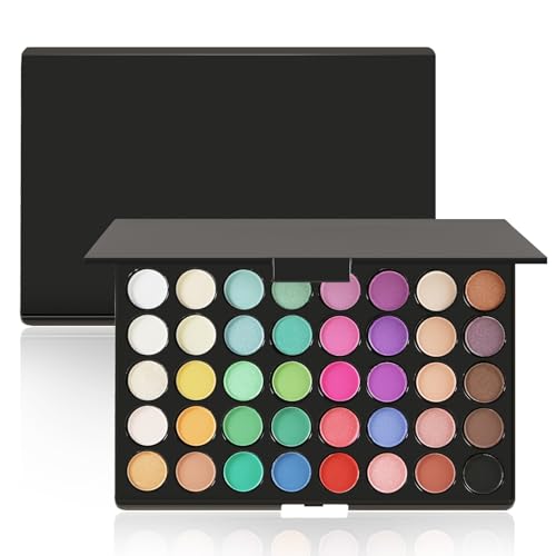 Apooliy Lidschattenpalette 40 Pigmentierte Matte Schimmer Lidschatten Make-up-Palette Glitter Wasserdicht Langanhaltend von Apooliy