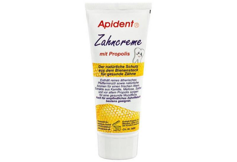 Apopharm Zahnpasta Apident® Zahncreme, Zahnpasta mit Propolis, 75ml Ohne Fluorid, (1-St) mit Propolis für den natürliche Rundumschutz für Zähne und Zahnfleisch von Apopharm
