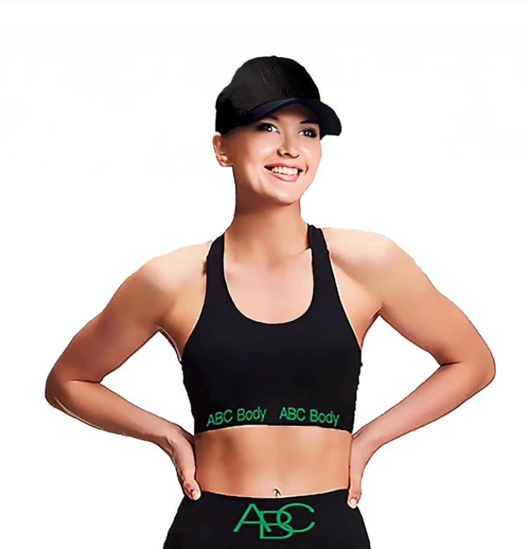 Frauen Schwarzes Bambus Leggings + Sport Bh Baseball Cap - Abc Body Set Drei in Eins Perfekt Für Jogging, Fitness & Yoga von Apostel13