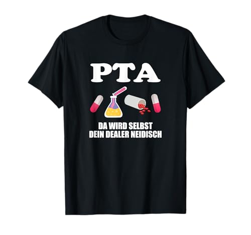 Apotheke Beruf PTA Spruch Pharmazie Damen T-Shirt Schwarz Halbarm Klein Crew-Neck mit kurzen Ärmeln PTA-professional-t-shirt von Apotheke Beruf PTA Spruch Pharmazie