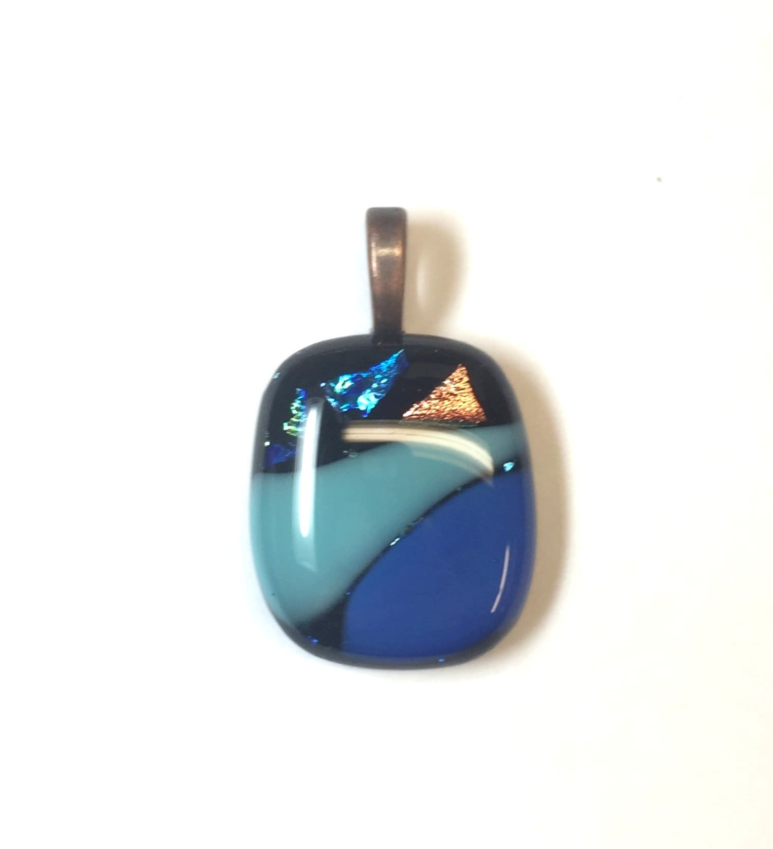 Blaues Dichroic Anhänger Aus Geschmolzenem Glas Blaues Dichroic Anhänger Aus Geschmolzenem Glas von AppArtGallery