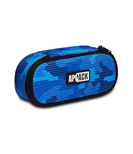 Appack Round Plus Pouch, blau, Stiftfach innen, Schule & Freizeit von Appack