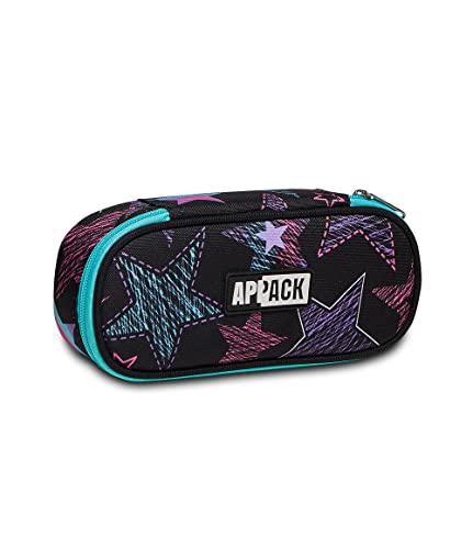 Appack Round Plus Pouch, schwarz, Stiftfach innen, Schule & Freizeit von Appack