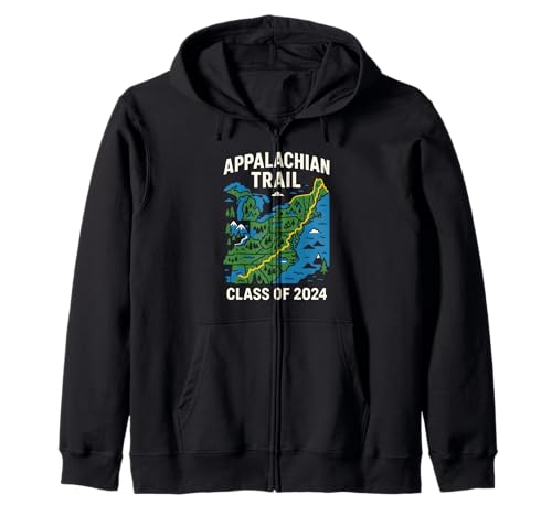 Appalachian Trail Class of 2024 Retro Herren Wanderabenteuer Kapuzenjacke von Appalachian Trail National Park Hiking Apparel