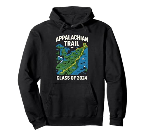 Appalachian Trail Class of 2024 Retro Herren Wanderabenteuer Pullover Hoodie von Appalachian Trail National Park Hiking Apparel
