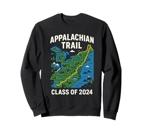 Appalachian Trail Class of 2024 Retro Herren Wanderabenteuer Sweatshirt Appalachian Trail Class of 2024 Retro Herren Wanderabenteuer Sweatshirt von Appalachian Trail National Park Hiking Apparel