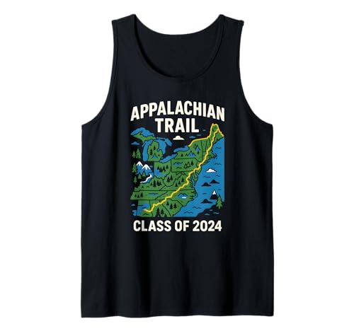 Appalachian Trail Class of 2024 Retro Herren Wanderabenteuer Tank Top von Appalachian Trail National Park Hiking Apparel