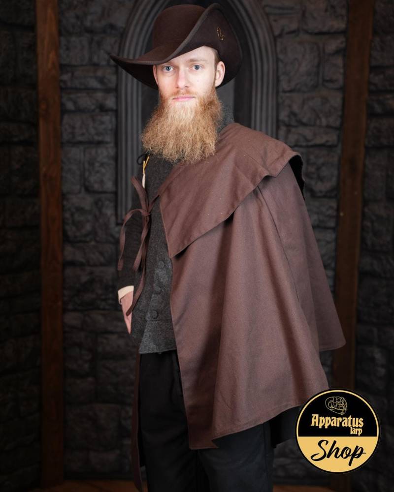 Diego Fechtcape Canvas Braun von ApparatusLarpShop