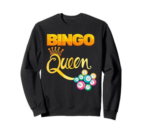 Bingo Queen Funny Bingo Player Mom Grandma Girls Women Sweatshirt von Apparel For Bingo Player and Caller Apparel