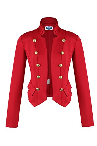 Apparel - Outlet Damen Military Short Blazer rot Gr. XXL von Apparel - Outlet
