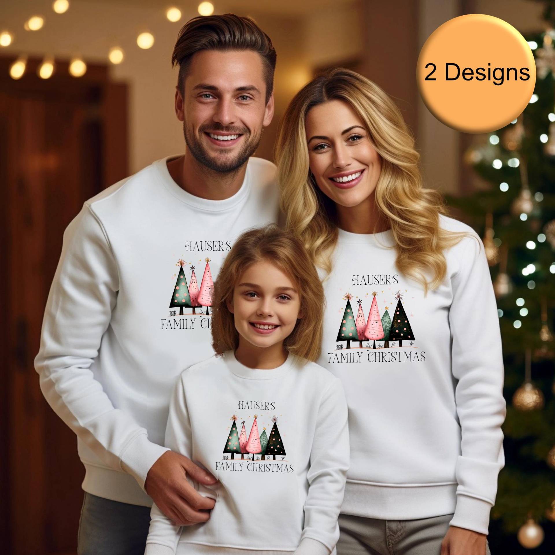 Weihnachtspullover Familie Personalisiert, Weihnachtsmann, Pulli Weihnachten Damen, Sweatshirt Herren, Pullover Mit Name Herbst von ApparelAlexDesign
