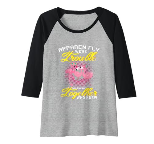 Damen Apparently We're Trouble When We Are Together Flamingo Raglan Damen Apparently We're Trouble When We Are Together Flamingo Raglan von Apparently We're Trouble When We Are Together