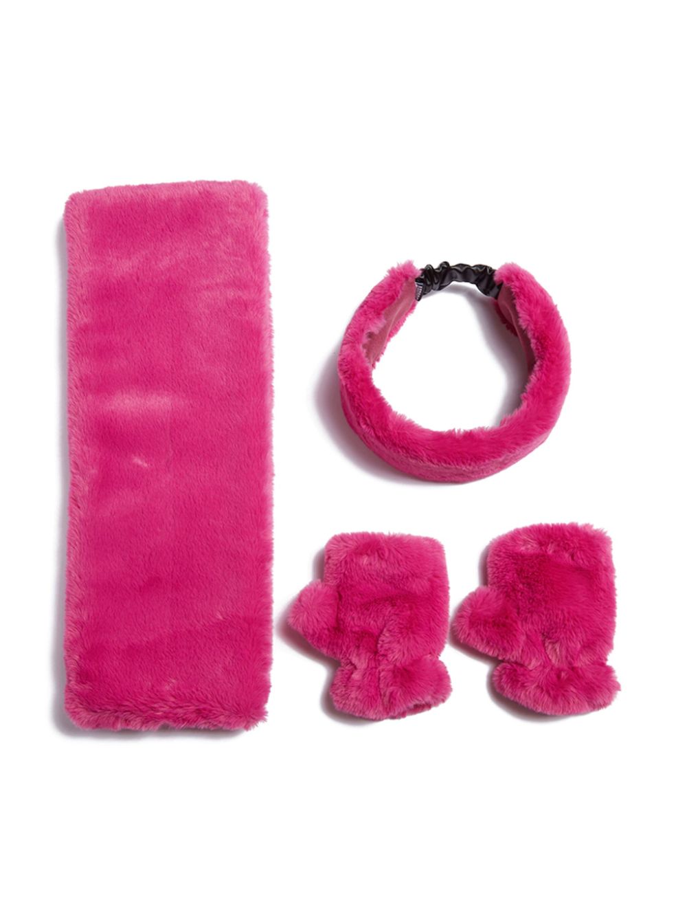 Apparis Abby Schal-Set aus Faux Fur - Rosa von Apparis