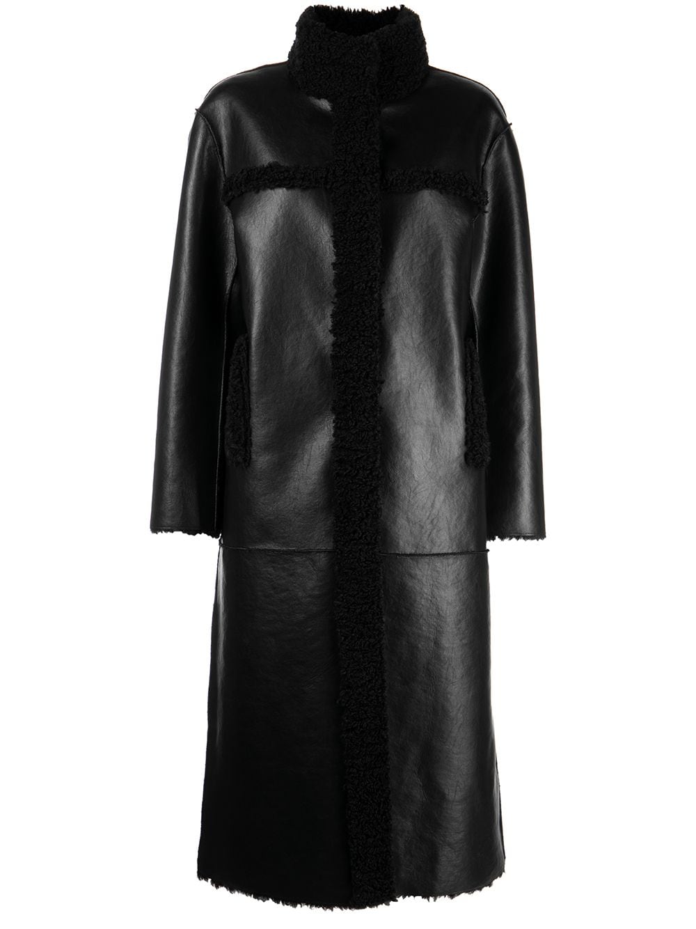 Apparis Wendbarer Shearling-Mantel - Schwarz von Apparis