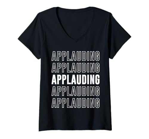 Damen Applaudieren T-Shirt mit V-Ausschnitt Damen Applaudieren T-Shirt mit V-Ausschnitt von Applauding Apparel