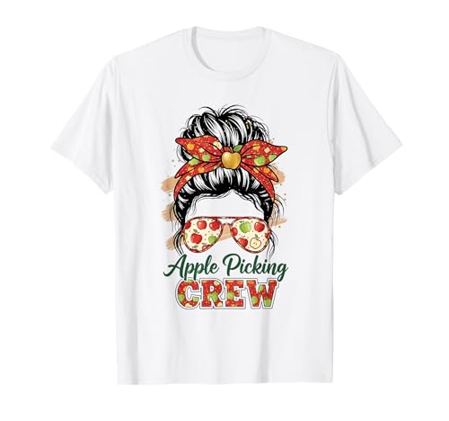 Apple Picking Crew Herbst Apple Orchard Frauen Erntezeit T-Shirt von Apple Picking Outfit Toddler Girl