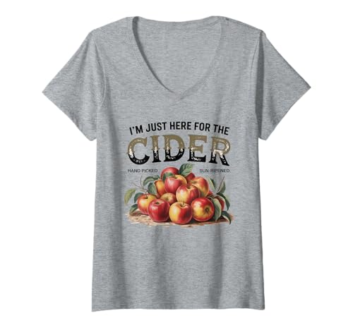 Damen Apple Picking Fall Harvest Season T-Shirt mit V-Ausschnitt Damen Apple Picking Fall Harvest Season T-Shirt mit V-Ausschnitt von Apple Picking Wear