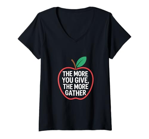 Damen Orchard Apfelpflücken-Outfit für den Apfelpflücktag T-Shirt mit V-Ausschnitt Damen Orchard Apfelpflücken-Outfit für den Apfelpflücktag T-Shirt mit V-Ausschnitt von Apple Season Designs