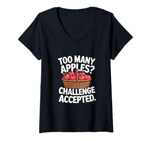 Damen Orchard Apfelpflücken-Outfit für den Apfelpflücktag T-Shirt mit V-Ausschnitt Damen Orchard Apfelpflücken-Outfit für den Apfelpflücktag T-Shirt mit V-Ausschnitt von Apple Season Designs