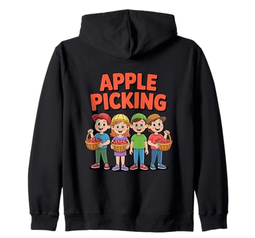 Orchard Apple Picking Outfit für Apple Picking Day Kids Kapuzenjacke Orchard Apple Picking Outfit für Apple Picking Day Kids Kapuzenjacke von Apple Season Designs
