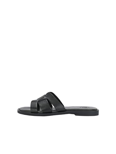 Apple of Eden® Sandale Damen Alycia | Pantolette Sandale aus Leder mit gewebten Riemen für Damen aus 100% Leder von Apple of Eden