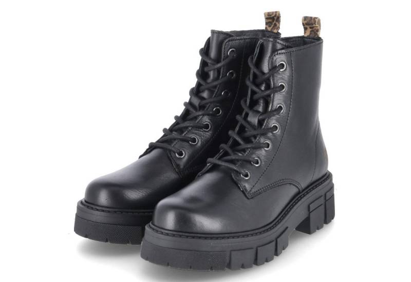 Apple of Eden Apple of Eden CASTLE 1.1 Damen Glattleder schwarz Schnürstiefel von Apple of Eden