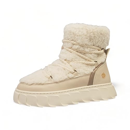 Apple of Eden Damen Winterstiefel in Beige, Größe 40 von Apple of Eden